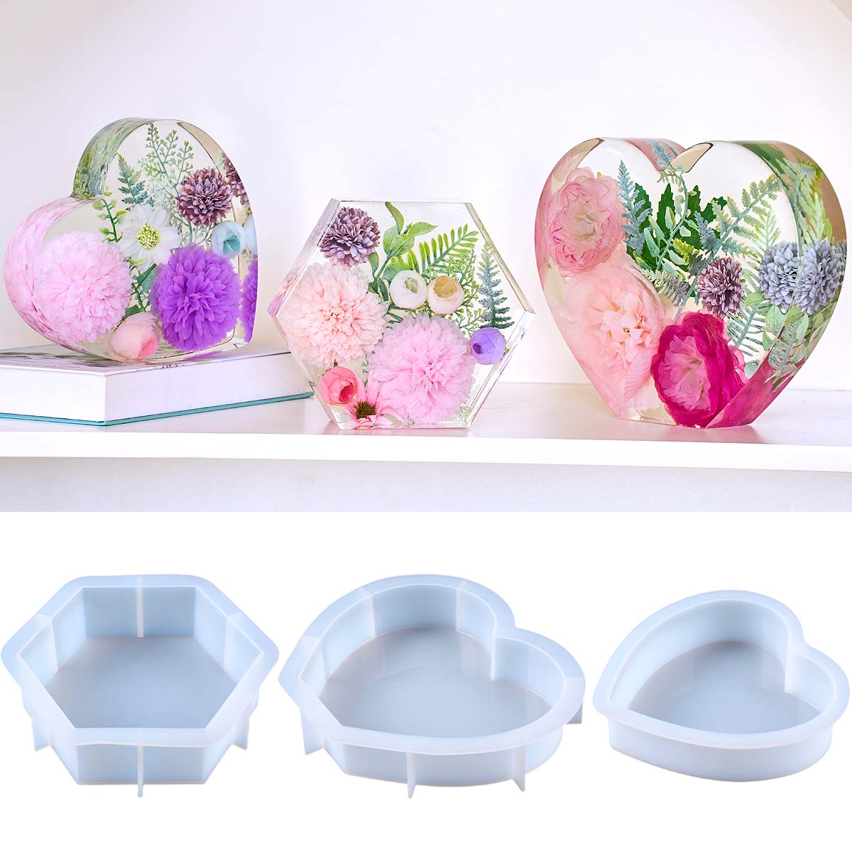 Resin Craft Ideas - Molde de Silicone Grande em Formato