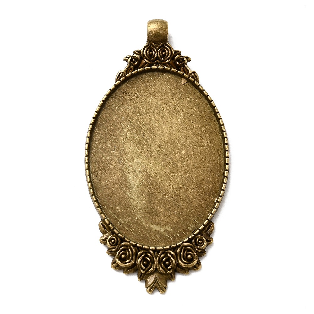 Bezels Set Pendant - 10 Peças de Pingentes de Rosa