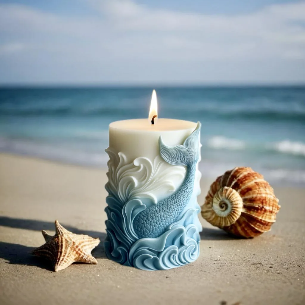 Resin Ocean Wave Mold - 2024 onda do oceano espuma vela