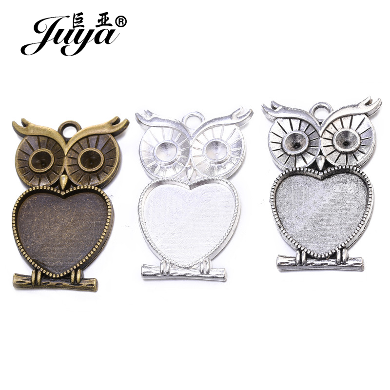 Bezels Set Pendant - 5 pçs/lote 25mm da Forma Do