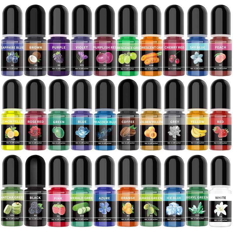 Epoxy Uv Resin Kit - 5ml/garrafa pigmento de resina epóxi líquido