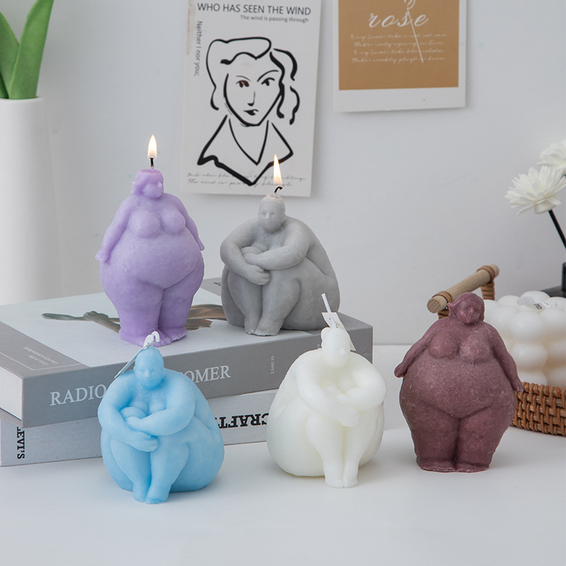 Resin Craft Ideas - 3d mulher gorda/homem retrato vela molde