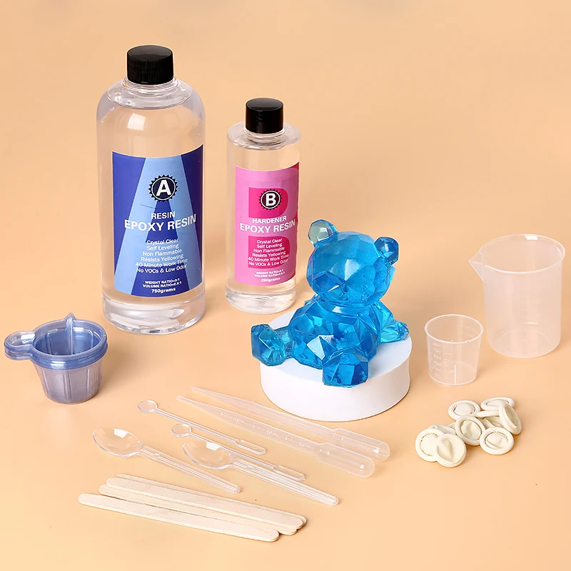 Mixing Cup Silicone - Kit de resina epóxi cristalina, mistura