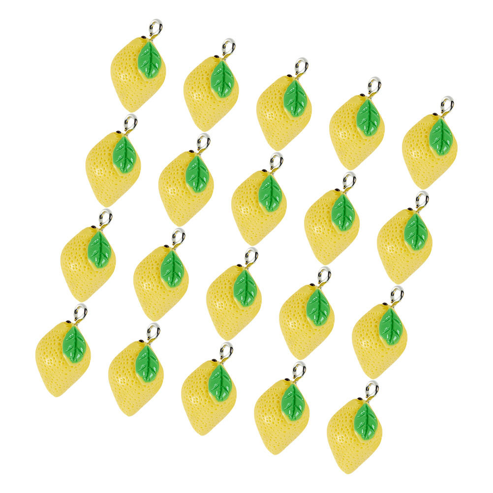 Crafting Resin - 20 Peças de Pingentes de Limão