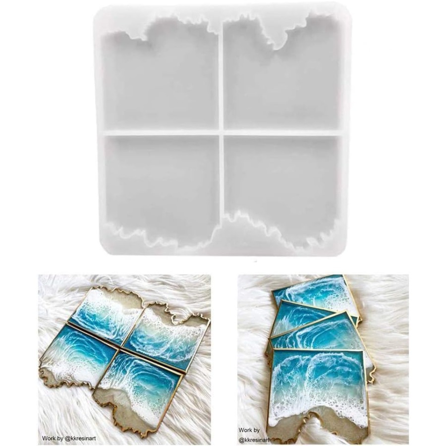 Resin Ocean Wave Mold - Molde de Silicone para Porta-Copos Onda