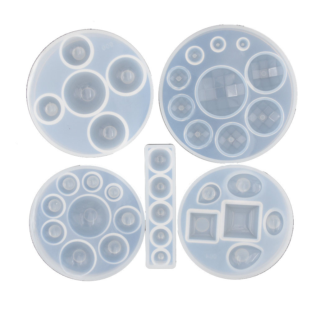 Resin Ocean Wave Mold - Molde de silicone meia bola cabochão