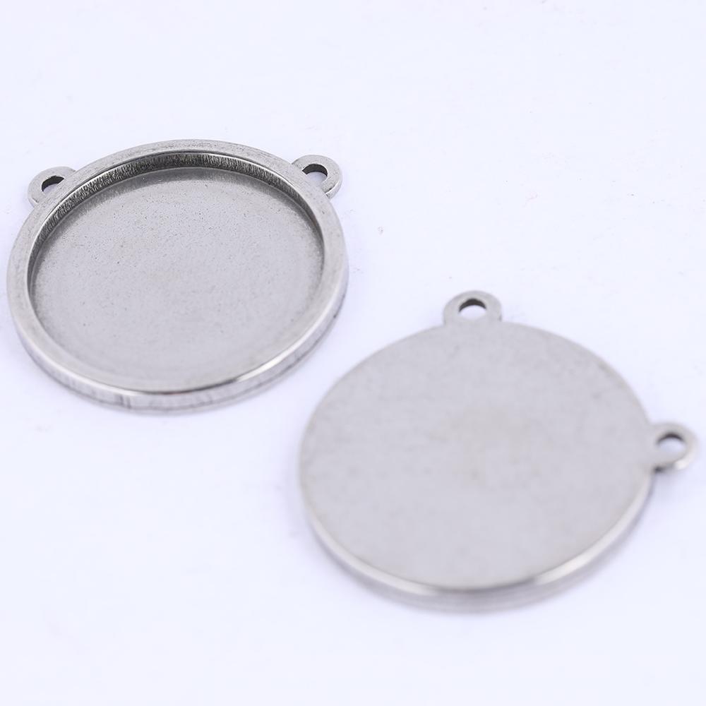 Bezels Set Pendant - Base de cabochão em branco 5