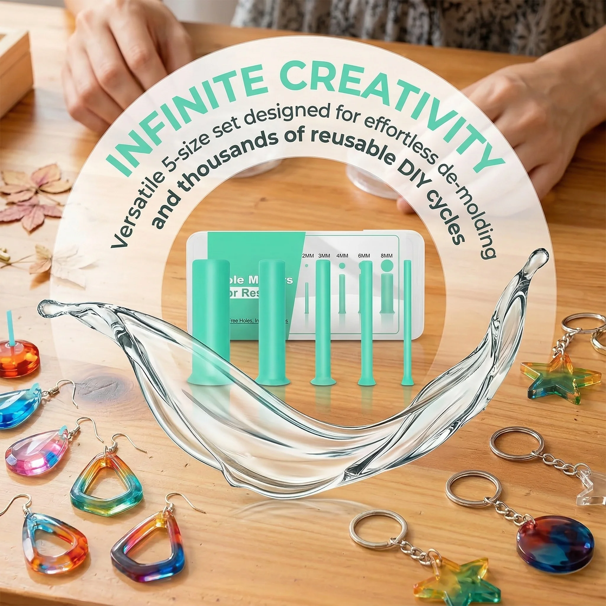 Epoxy Uv Resin Kit - Kit de Ferramentas para Abrir Furos