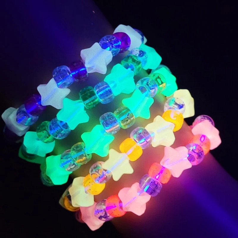 Resin Glitter Pack - Conjunto de 5 pulseiras Glow star