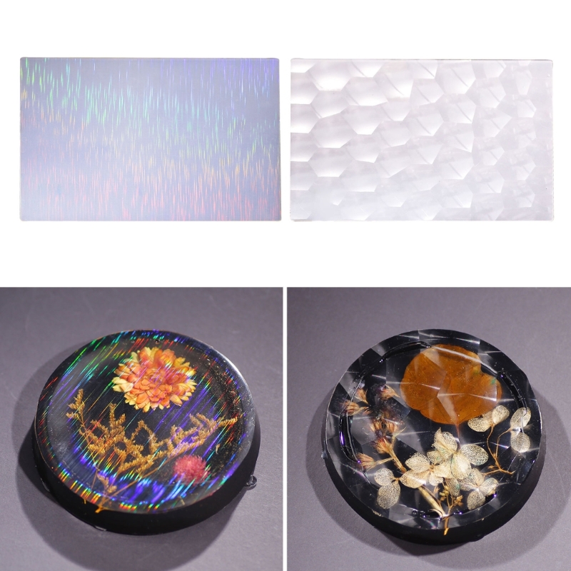 Resin Ocean Wave Mold - Holográfico Silicone Inlay Rainbow-Window Film, Holo