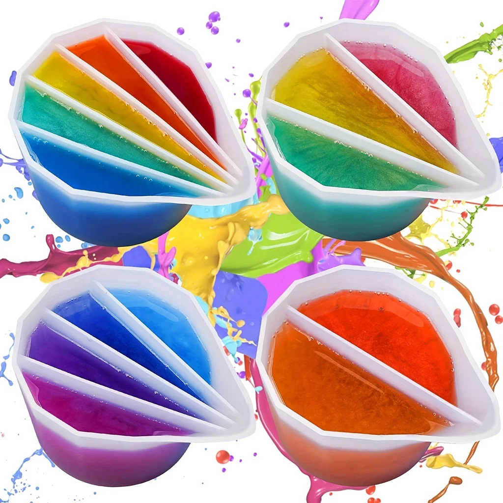 Mixing Cup Silicone - Copo dividido de mistura de cores