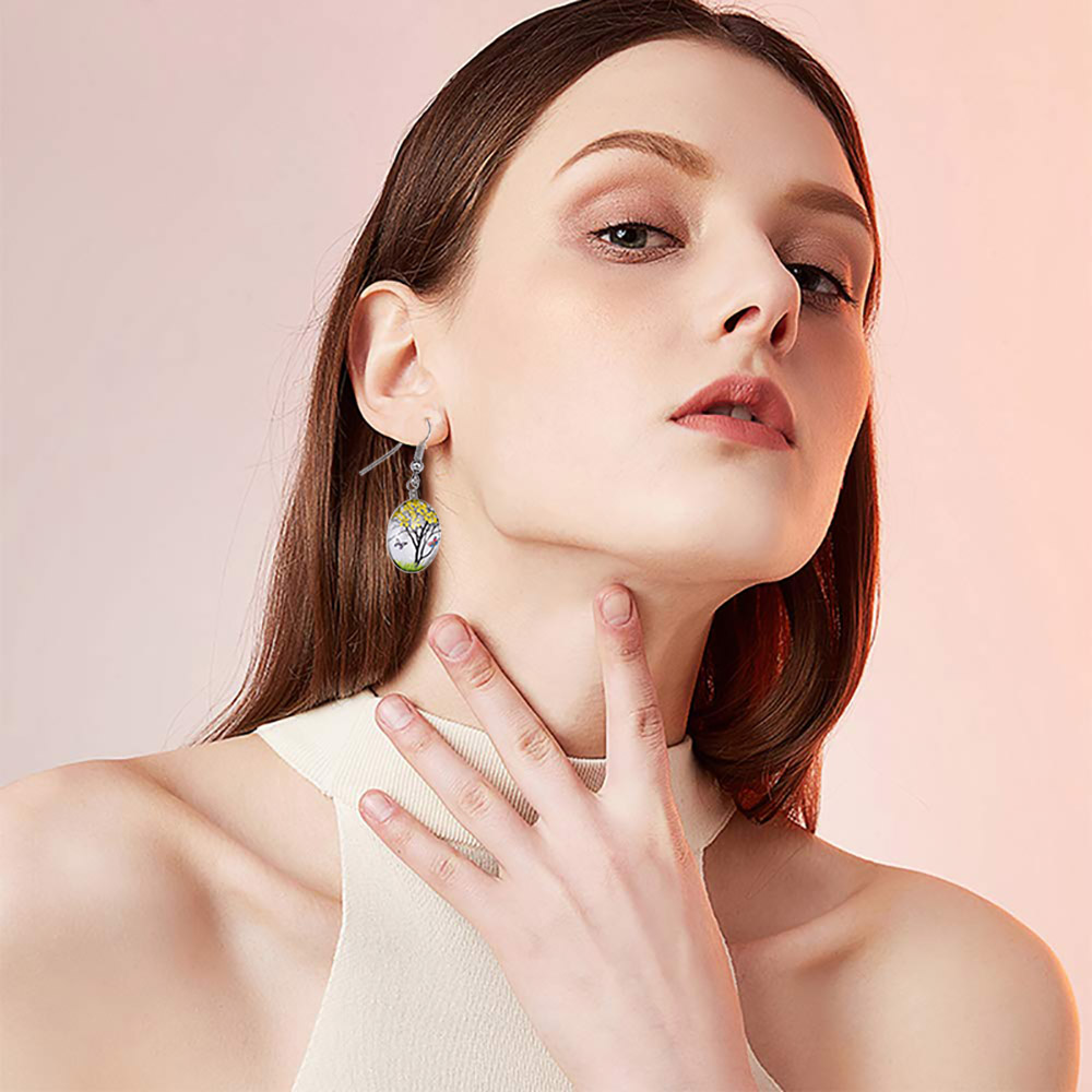 Brinco Dangle de flores secas  - Dried Flower Bulk avaliação e preço