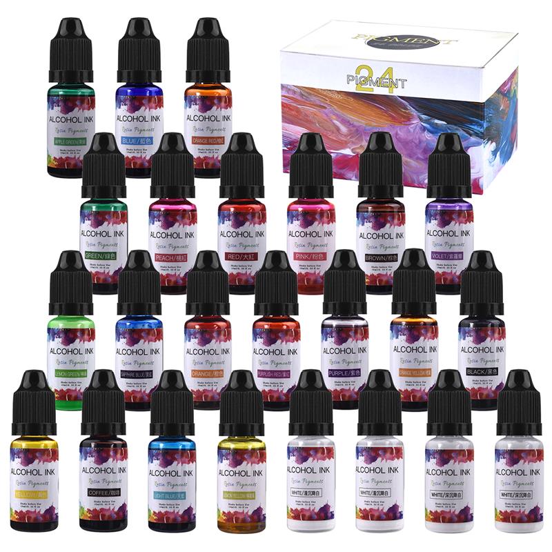 24 cores/conjunto 10ml resina  - Resin Dye Alcohol avaliação e preço