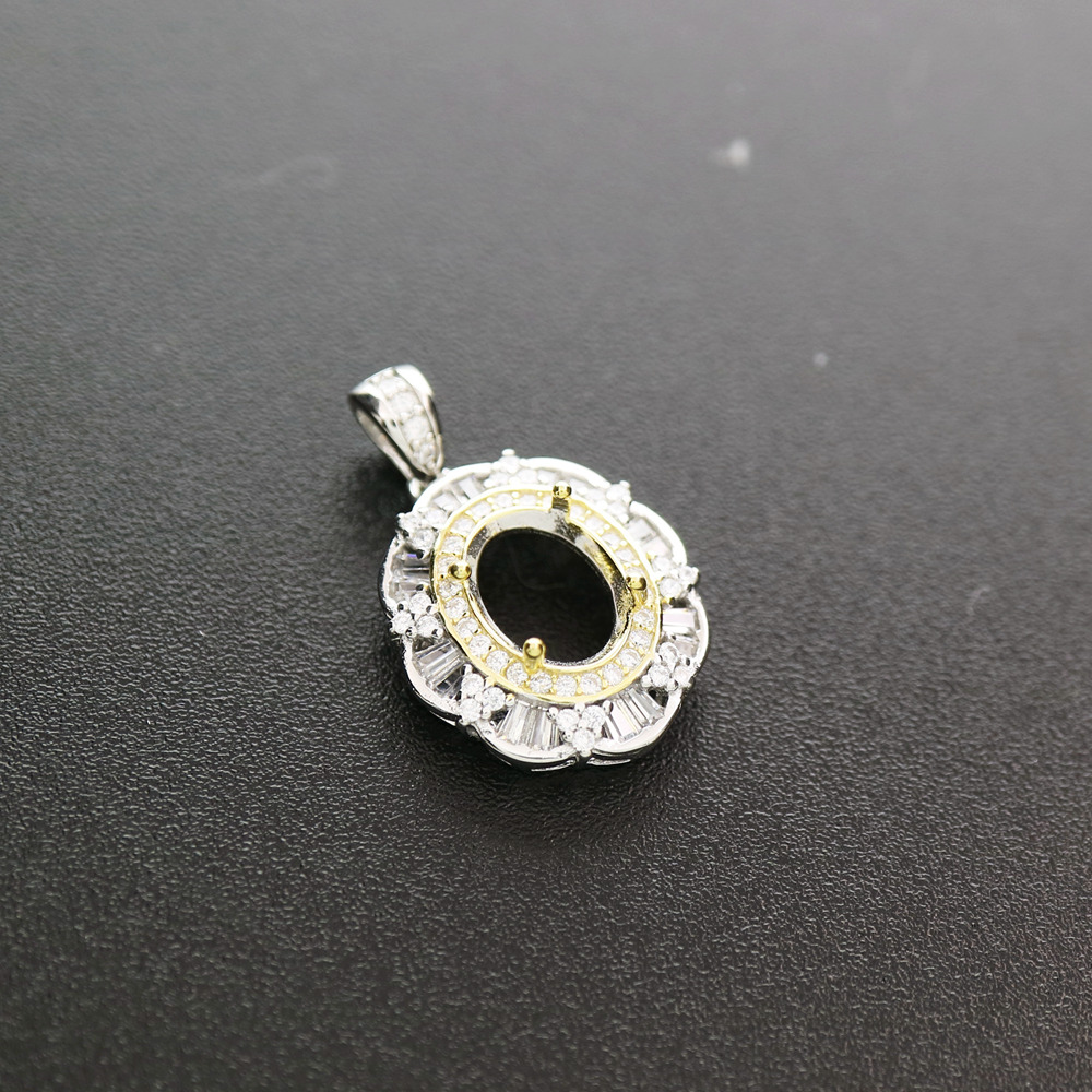 Moldura oval de vários tamanho - Bezels Set Pendant avaliação e preço