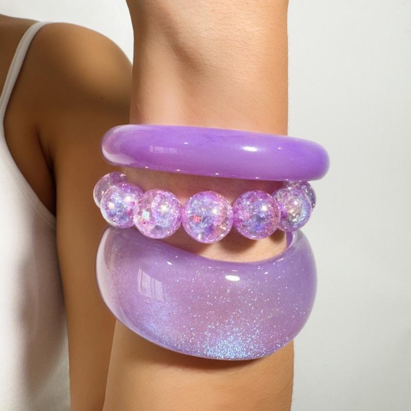 Pacote com 1 conjunto pulseira - Resin Glitter Pack avaliação e preço