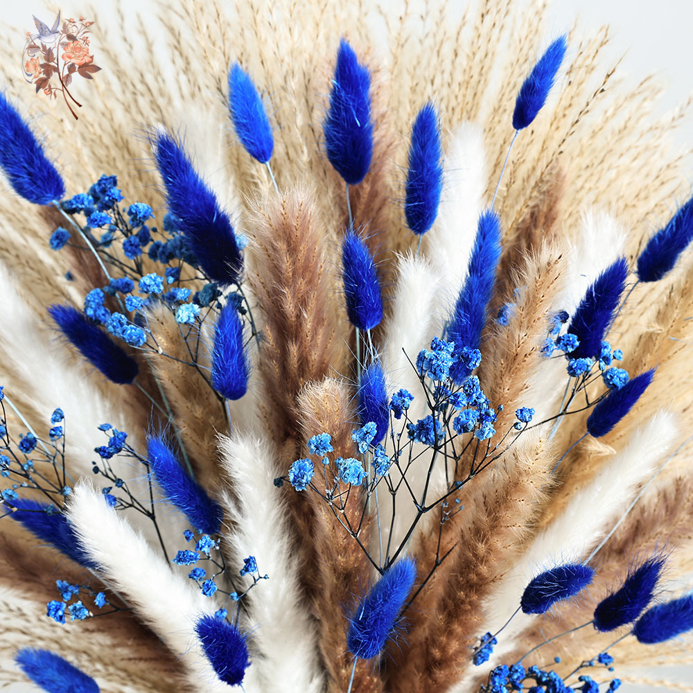 70 haste azul fofo coelho caud - Dried Flower Bulk avaliação e preço