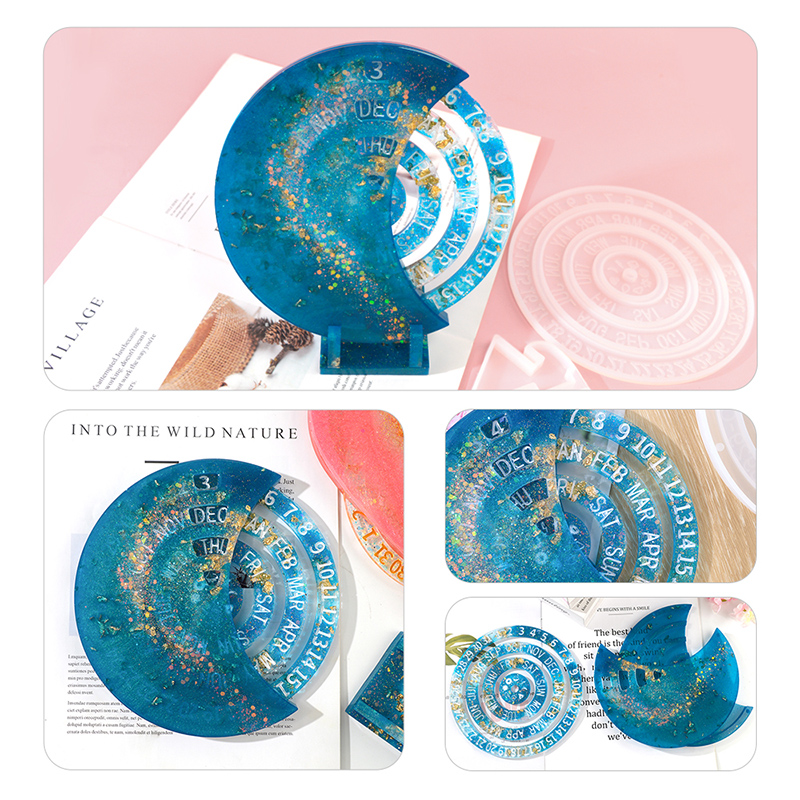 Novo estilo rotatable lua form - Resin Ocean Wave Mold avaliação e preço