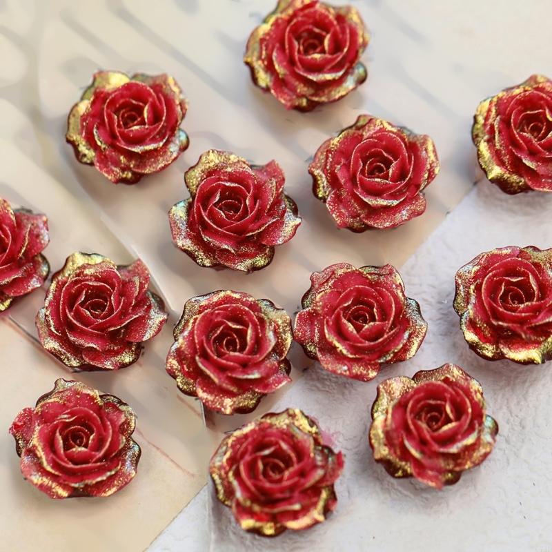 Pacote 10 flores plástico grad - Resin Glitter Pack avaliação e preço