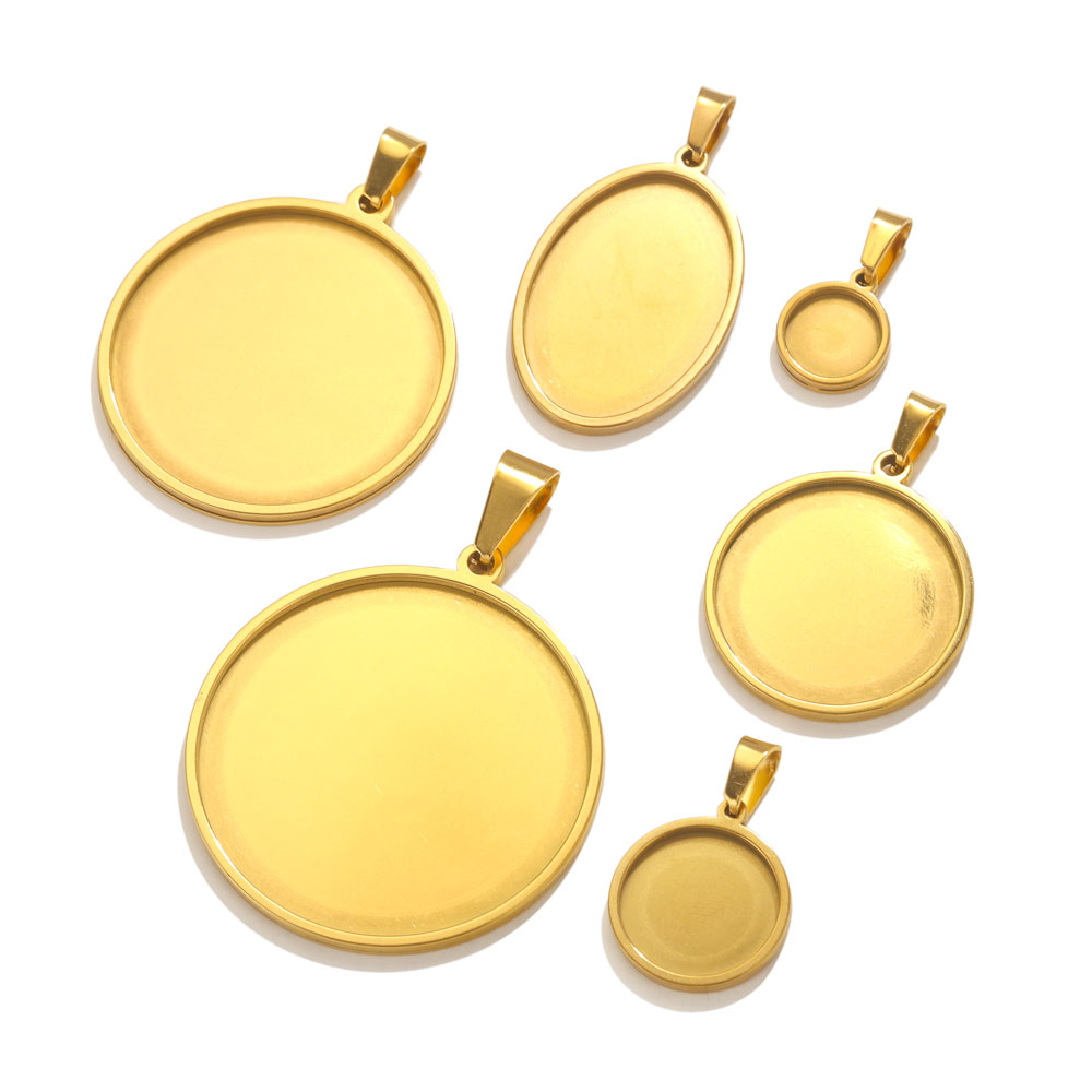 5 pçs de aço inoxidável pingen - Bezels Set Pendant avaliação e preço