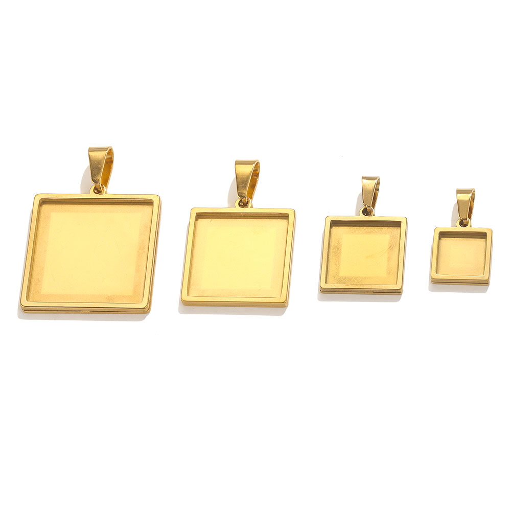 5 pçs de aço inoxidável pingen - Bezels Set Pendant avaliação e preço