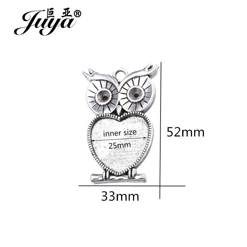 5 pçs/lote 25mm da Forma Do Co - Bezels Set Pendant avaliação e preço