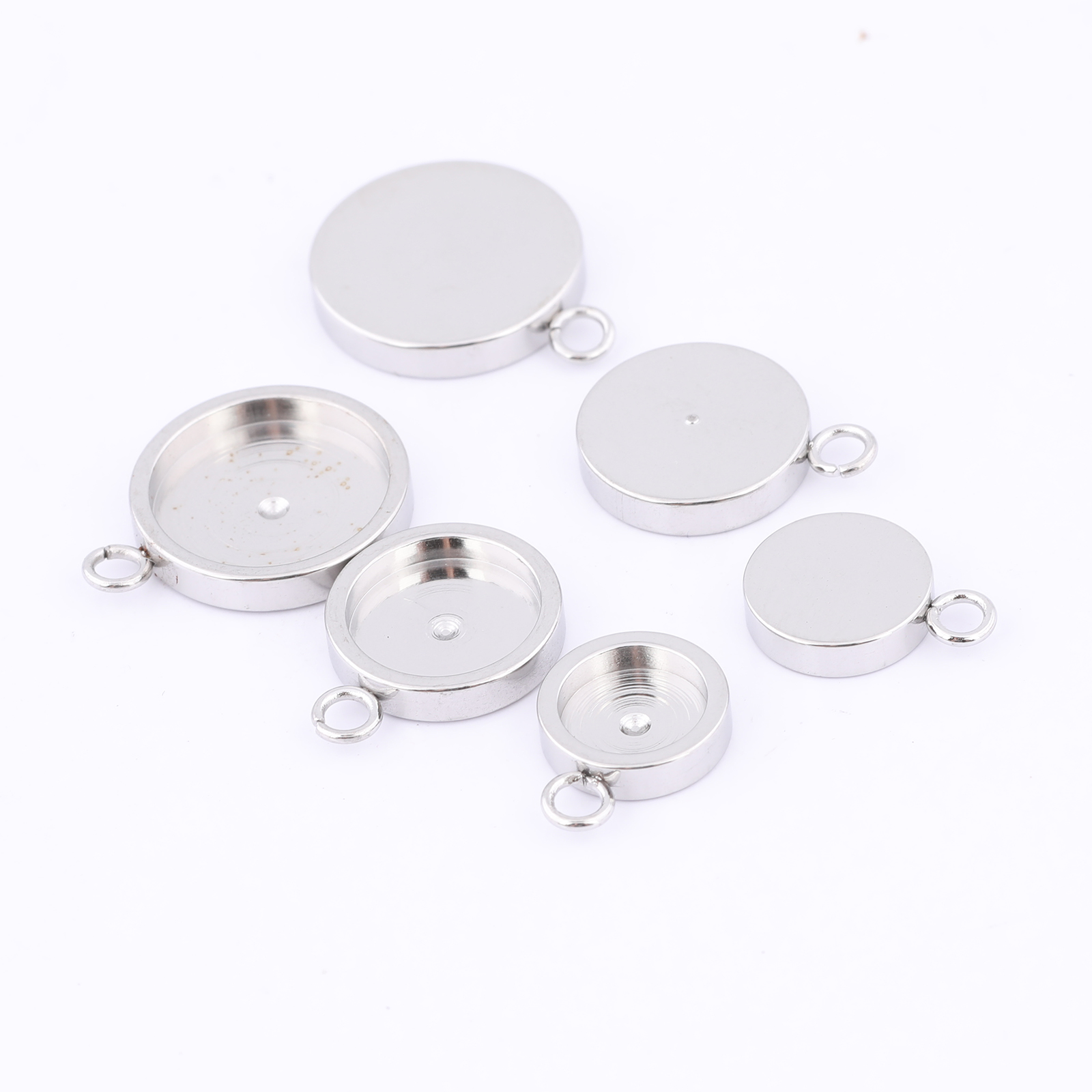 Aço Inoxidável Cabochão Base d - Bezels Set Pendant avaliação e preço