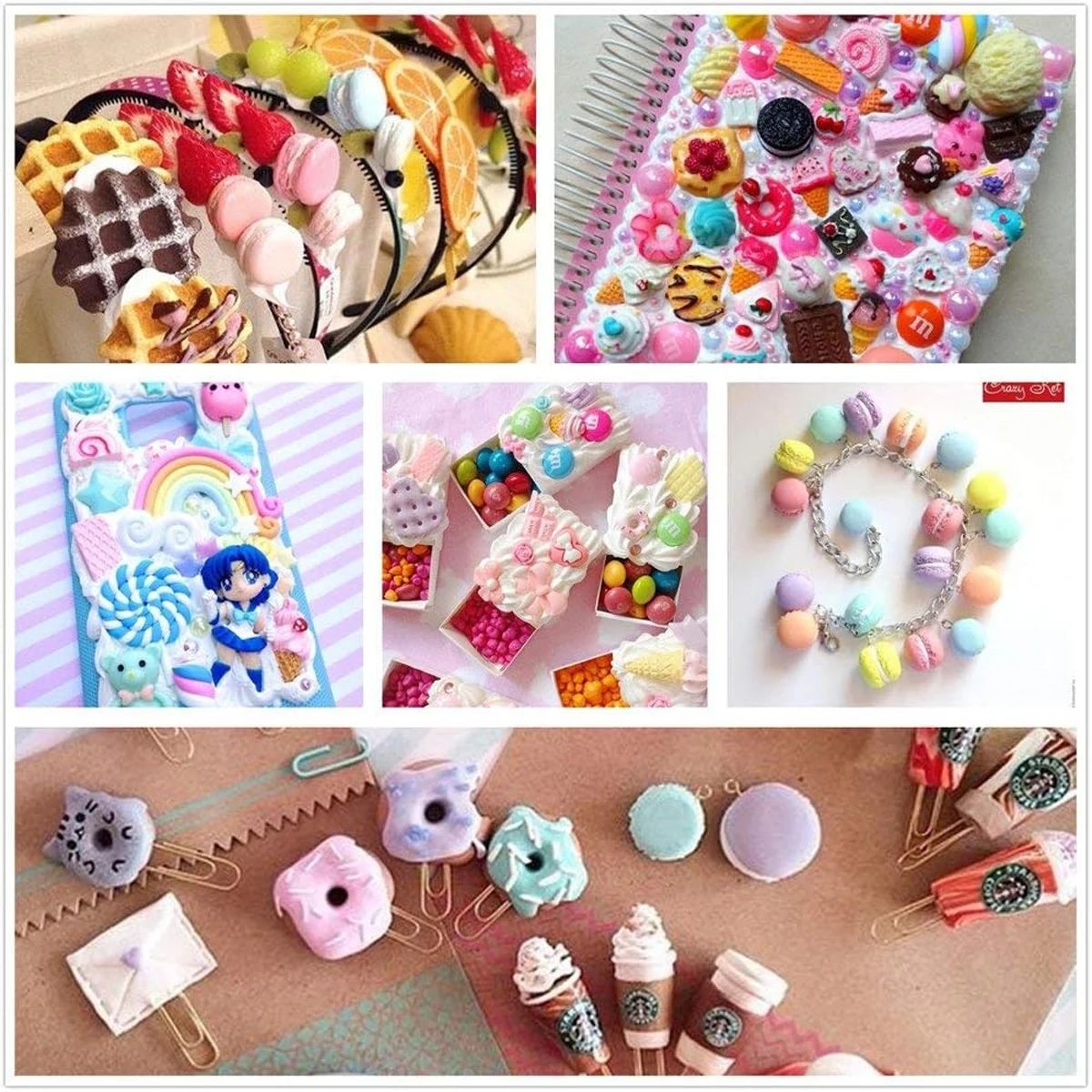 30 pçs aleatório doces slime e - Resin Craft Material avaliação e preço