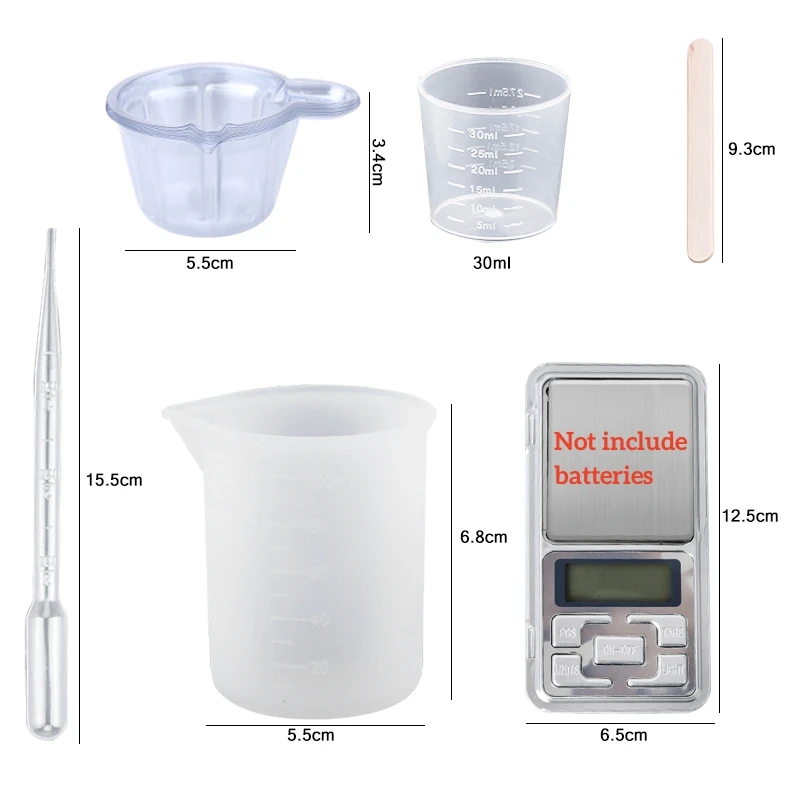 Kit de resina epóxi cristalina - Mixing Cup Silicone avaliação e preço