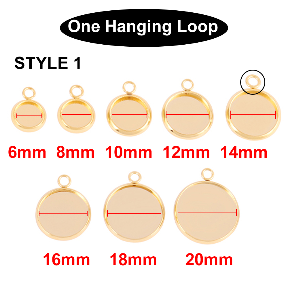 10 pçs cabochão de aço inoxidá - Bezels Set Pendant avaliação e preço