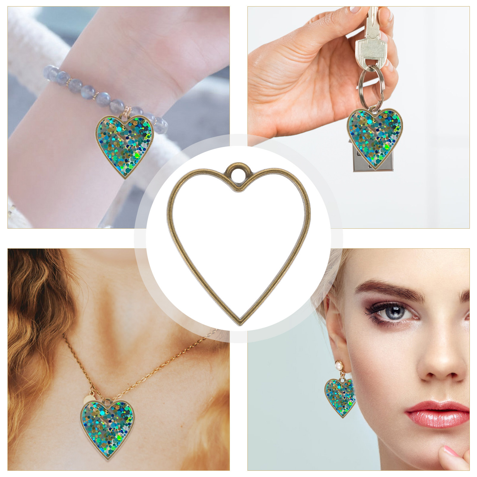 50 Peças de Bases para Joias d - Bezels Set Pendant avaliação e preço