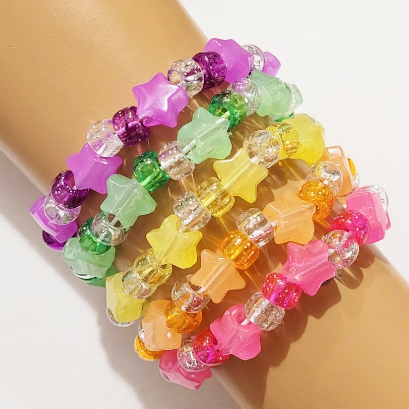 Conjunto de 5 pulseiras Glow s - Resin Glitter Pack avaliação e preço