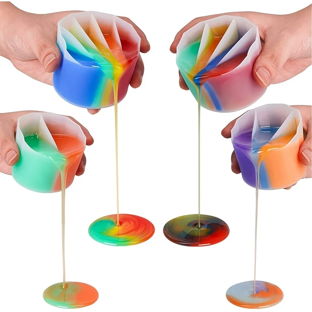 Copo dividido de mistura de co - Mixing Cup Silicone avaliação e preço