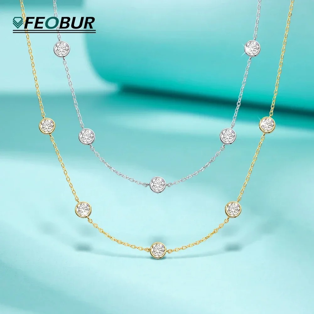 Gra certificado 5mm moissanite - Bezels Set Pendant avaliação e preço