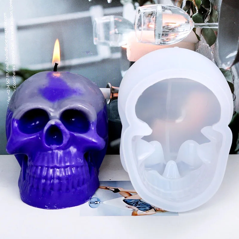 3D Crânio Silicone Vela Moldes - Resin Craft Ideas avaliação e preço